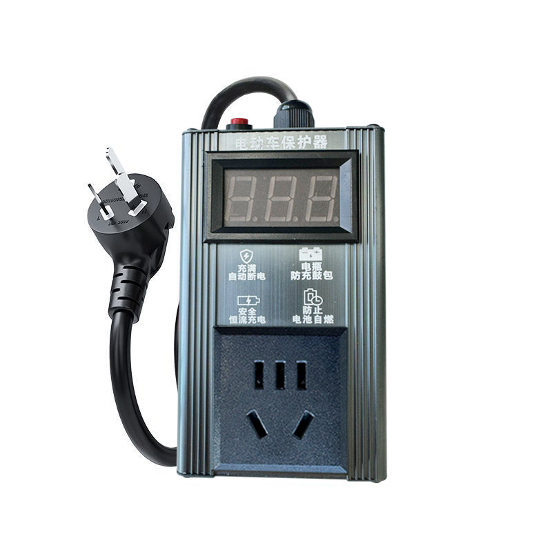 60V72V电动车自动断电充电器插座保护器防过充48V两轮三轮车通用