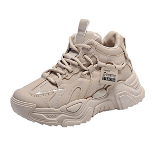 踩屎感老爹鞋女款2025新款春秋爆款超火莆田鞋高帮时尚休闲运动鞋