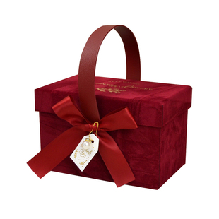 喜糖盒结婚糖盒高级感免折叠满月周岁婚礼伴手礼盒子简约手提空盒