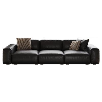 PAULJOHN意式极简真皮豆腐块沙发