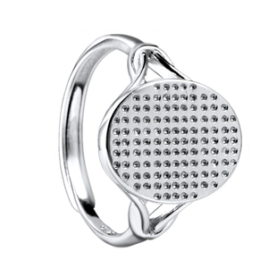 925纯银随形戒指空托万能戒托原创镶嵌水滴玫瑰金色方形DIY貔貅托