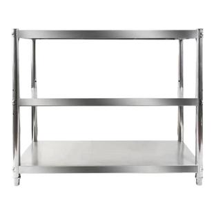 不锈钢置物架落地多层小货架厨房铁架子三层二小型家用收纳储物架