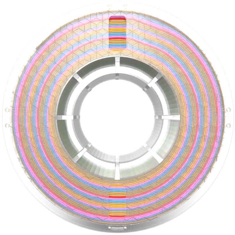 AOSEED爱创星球3D打印耗材 PLA丝绸渐变彩虹色耗材 PLA多色耗材混色耗材丝绸渐变混色耗材 1kg