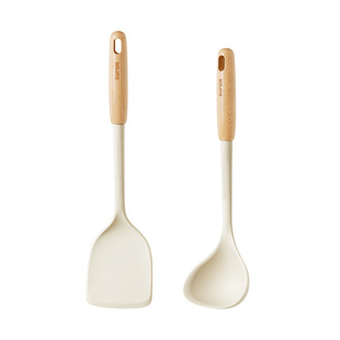 苏泊尔抗菌汤勺家用大号盛汤粥勺不粘锅专用食品级硅胶勺子耐高温