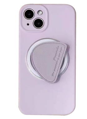 轻派MagSafe磁吸支架液态硅胶适用苹果15promax手机壳iphone13新款14pro女款12纯色简约高级感网红款全包软壳
