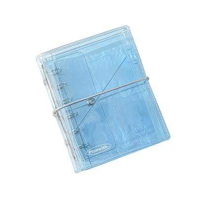 三折清透活页手账本a7透明外壳