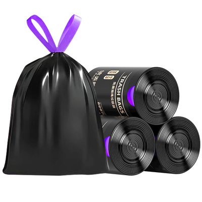 【新人浮力】免撕垃圾袋家用加大厚抽绳手提式厨房厕所防漏不脏手