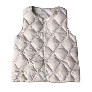 新国标90%白鸭绒亲子羽绒马甲内外穿男女宝宝校服神器