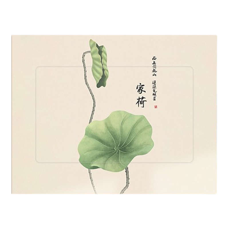 荷花电表箱贴纸装饰画