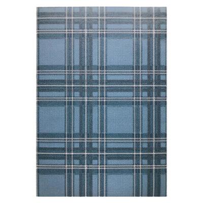 蓝色英伦格纹简约艺术包书纸