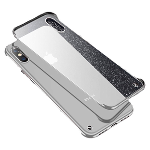 博力神无边框保护壳适用苹果xr/xs全透明亚克力硬壳xsmax半包手机套裸机手感