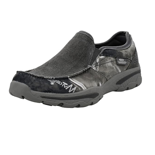 Skechers斯凯奇男子低帮一脚蹬帆布鞋Relaxed Fit-Creston 65355