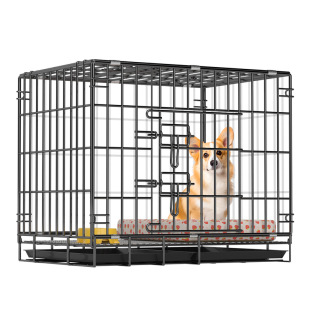 免安装加粗狗笼猫笼耐咬防撞小中大型犬笼带厕所托盘家用铁笼折叠