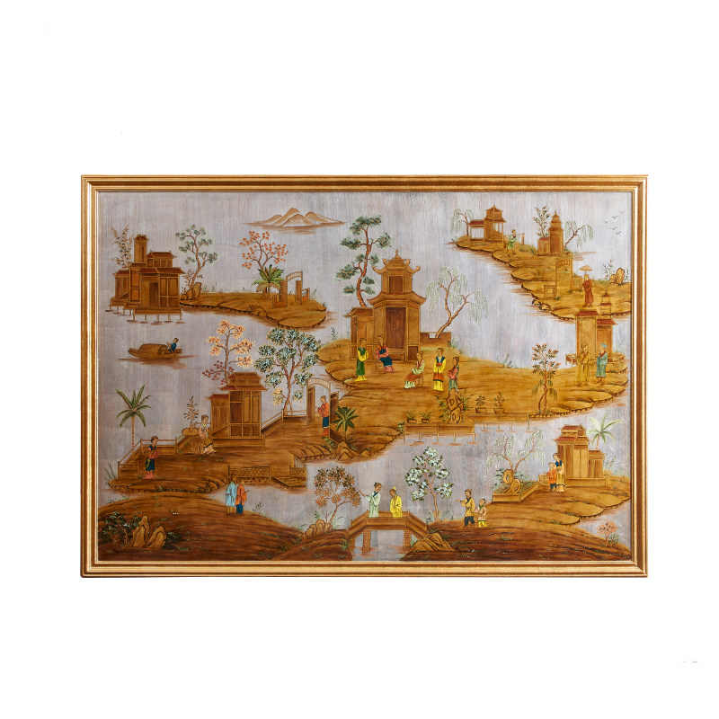 清明上河图法式门厅装饰画茱莉安