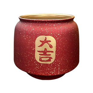 红色蝴蝶兰花盆轻奢高级感大口径套盆过年喜庆花盆兰花花盆陶瓷