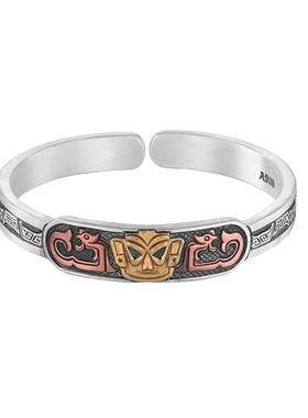 非遗国风足银999开口黄金面具手