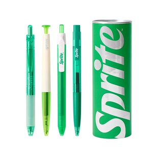 kaco雪碧联名中性笔sprite嗨享罐夏季绿意酷爽按动式水笔学生用创意刷题黑笔0.5顺滑速干签字笔可乐芬达限定