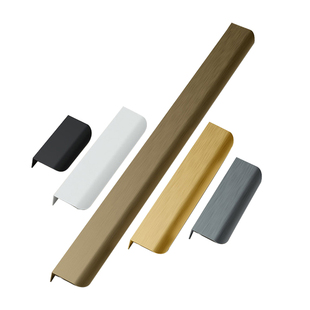 衣柜门隐形拉手长款现代简约高档黑色金色橱柜抽屉封边门把手实木