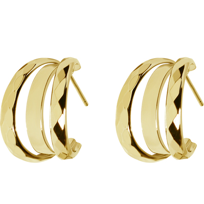 可摇晃菱格纹C形蚊香盘耳夹耳钉