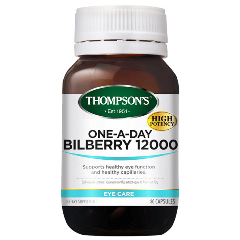 thompsons汤普森蓝莓越橘护眼胶囊30粒精华正品成人护眼保健品
