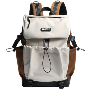 TRUFFLE潮牌大容量旅行双肩包男初中高中学生书包女登山电脑背包