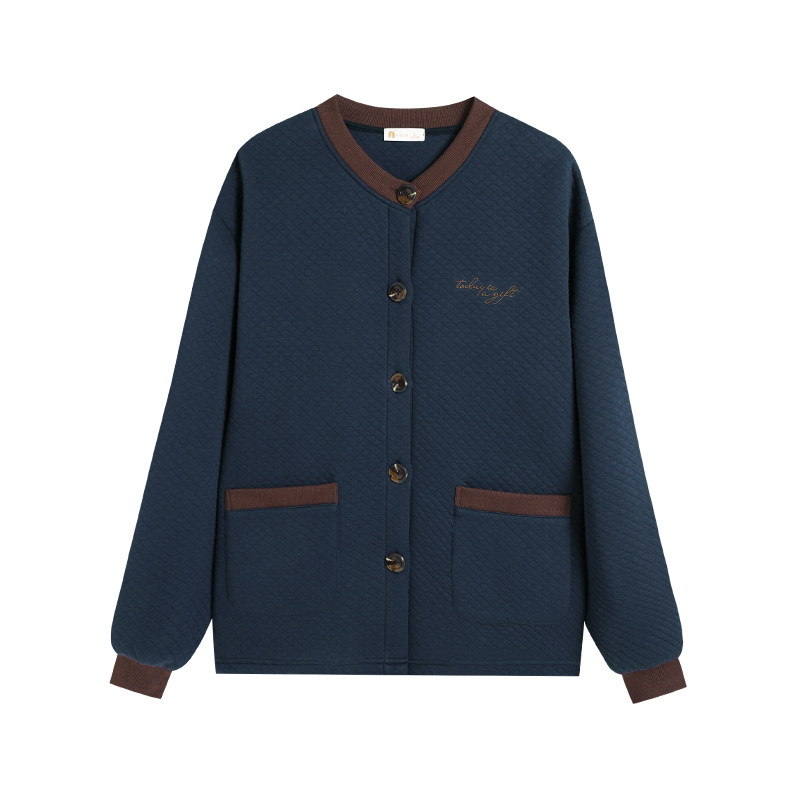 秋冬纯棉夹层情侣外穿家居服套装