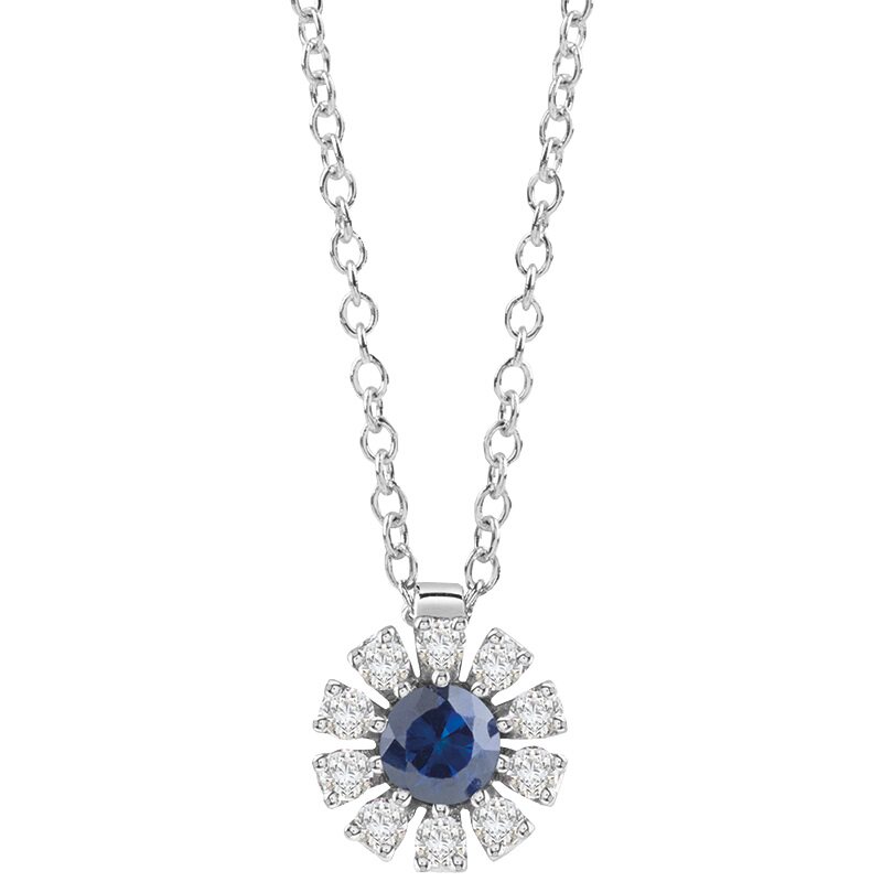 DAMIANI/玳美雅小雏菊系列18K白金钻石项链高奢礼物