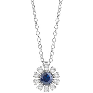 DAMIANI/玳美雅小雏菊系列18K白金钻石项链高奢礼物