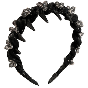 路易斯巴黎王妃发箍女轻奢感减龄带钻高颅顶头箍带齿梳洗脸压发卡