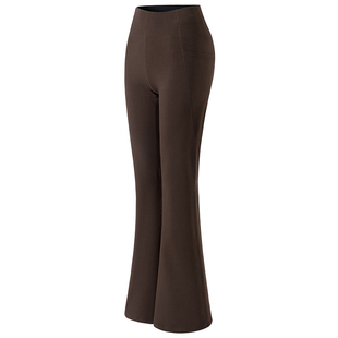 收腹提臀插兜瑜伽喇叭裤女外穿运动跑步休闲显瘦高腰健身微喇长裤