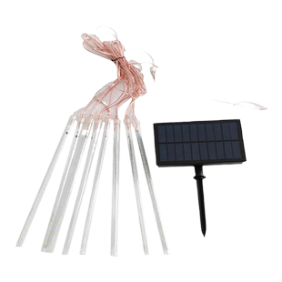 太阳能流星雨七彩灯户外庭院挂树灯花园布置室外防水家用景观串灯