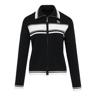 【SVG BASIC系列】高尔夫春季新款女装绵羊毛拉链外套针织毛衣