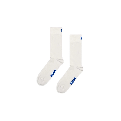 【春夏款爆款】Happy Socks纯色中筒袜子黑白色堆堆袜进口女袜