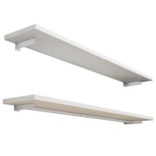 免打孔置物板厨房壁挂架子搁架上墙面式调料木收纳挂锅盘白色隔板