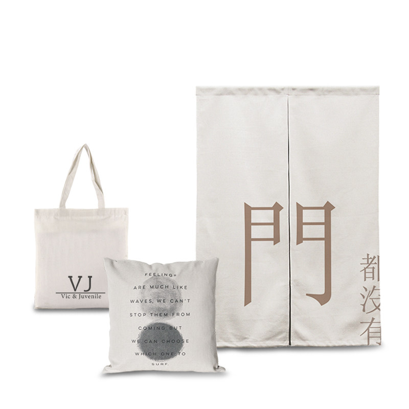 图片数码印花棉麻加厚diy面料
