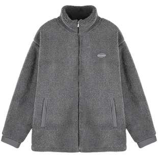 【福利清仓】冬季宽松羊羔绒夹克棉衣加厚潮流外套羊羔毛棉服男