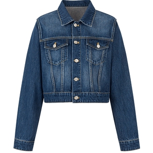 衣香丽影复古水洗纯棉牛仔短外套女2025年秋冬装新款显高显瘦上衣