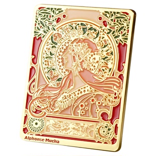 Toartwith|穆夏《黄道十二宫》星座文创金属徽章胸针配饰原创设计