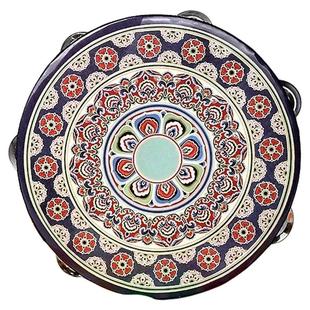 上铃鼓舞蹈道具飘带流苏鼓手鼓儿童古典舞群舞跳舞表演出专用道具