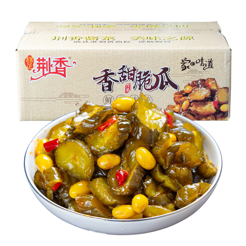 荆香香辣瓜片整箱10斤腌制黄瓜香甜脆瓜酱菜青瓜黄豆下饭菜咸菜