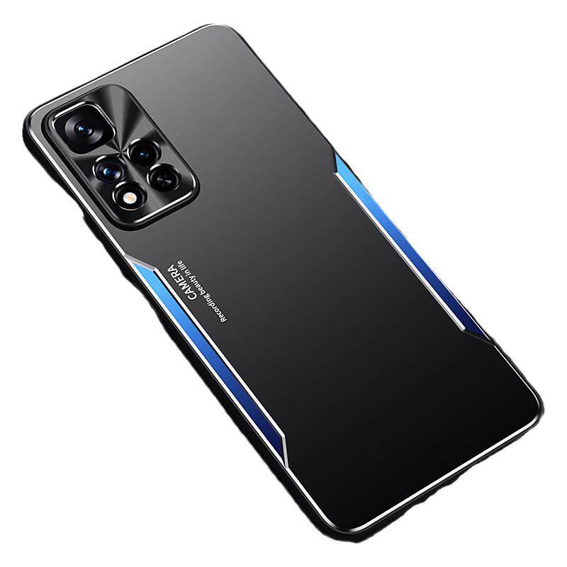 适用于红米note11pro手机壳套小米note11pro金属背板保护套5G新款noto11pro全包镜头男21091116C磁吸支架后盖