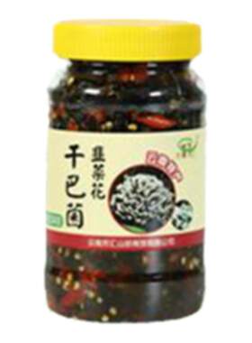 云南干巴菌韭菜花酱腌制干巴菌