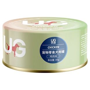 UG优基狗罐头幼犬成犬通用宠物狗零食鸡肉味湿粮营养补水80g小罐