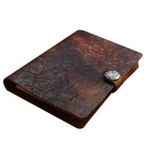 真皮笔记本子复古古典中国风a5可拆卸六孔空白活页本a6手帐礼物