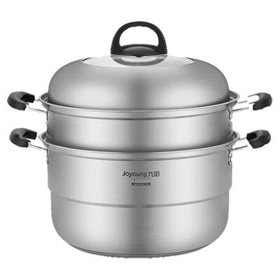 九阳304食品级不锈钢三层蒸锅