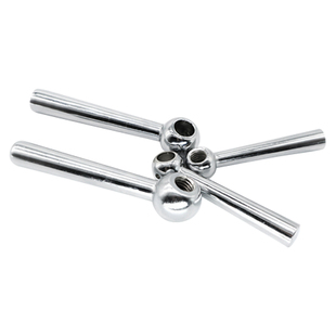 锥柱手柄铁镀铬球头手柄球B型斜头铁手轮机床手轮手柄内螺纹光孔