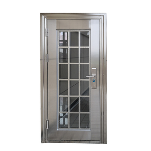 不锈钢门304不锈钢防盗门大门双开门农村入户阳台玻璃门家用单门