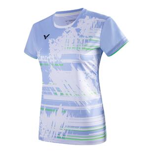 正品新款VICTOR胜利羽毛球服短袖T恤速干衣文化衫专业比赛运动服