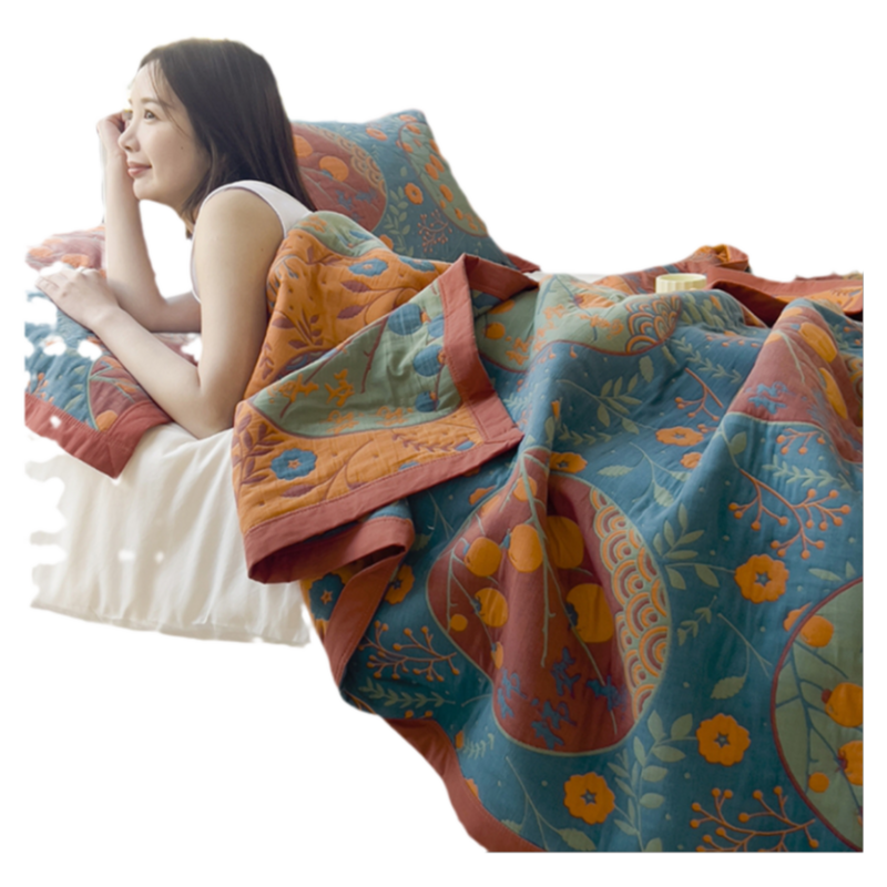 A类婴儿级全棉双层纱纯棉三层纱毛巾被儿童盖毯夏凉被空调被夏被