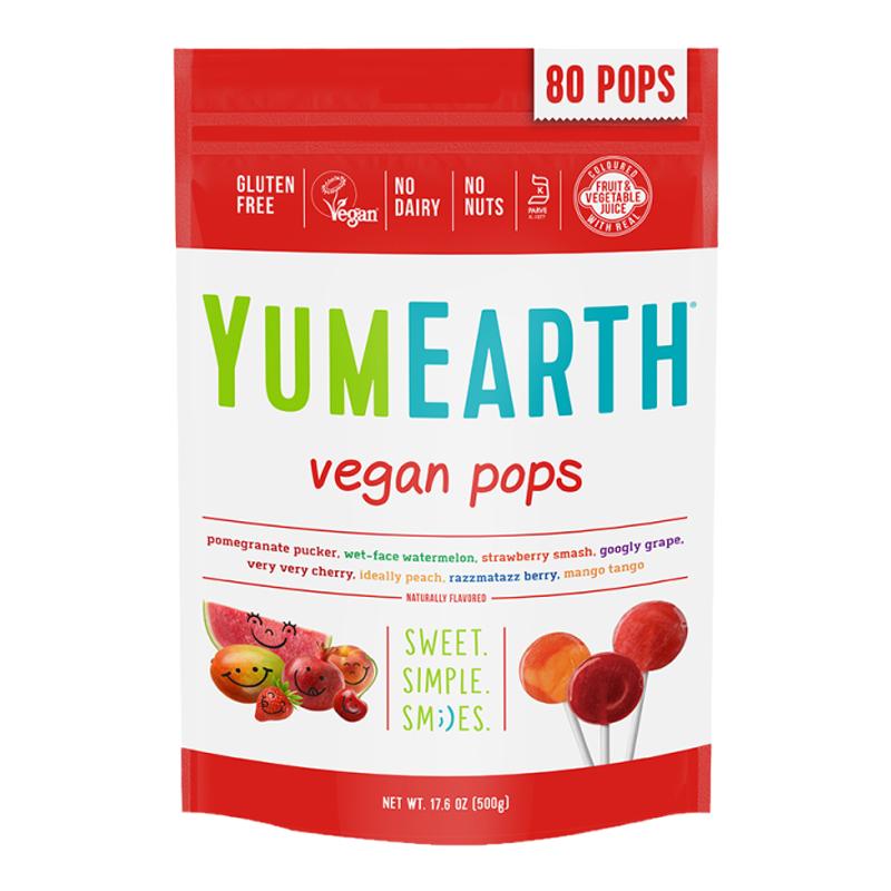 进口YumEarth牙米滋混合水果草莓味棒棒糖果维VC宝宝婴幼儿童零食